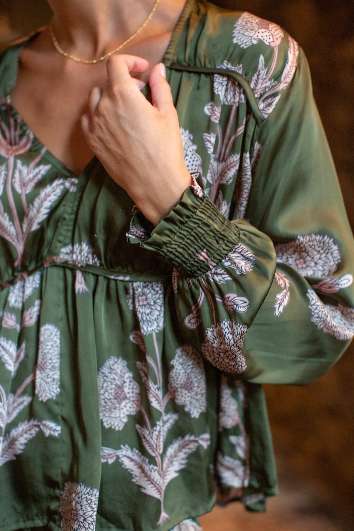 Nina Top - Olive Zinnia
