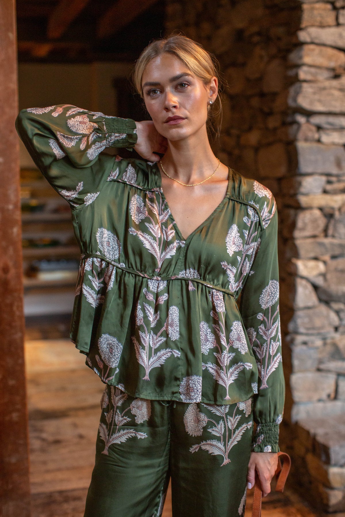 Nina Top - Olive Zinnia