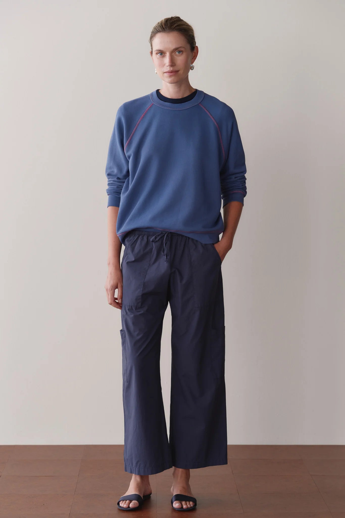The Pop Drawstring Cargo Pant - Midnight