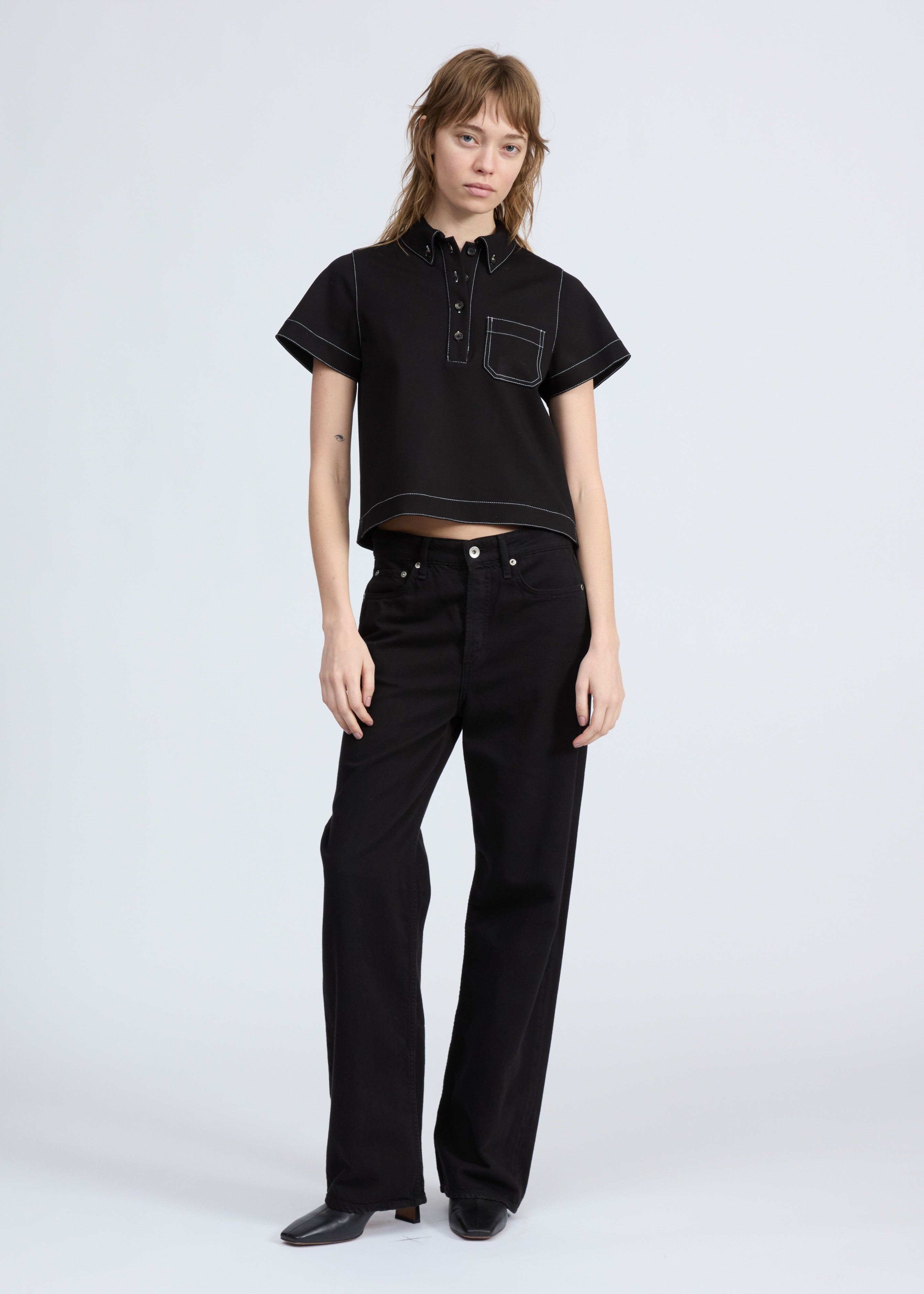 Irina Contrast Stitch Polo